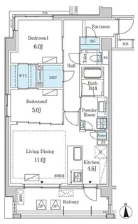 グランドゥールプレミアム代々木大山【3階】の間取り