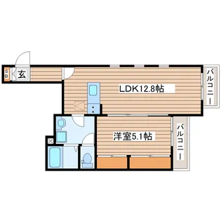 シャーメゾン荒町公園【1階】の間取り