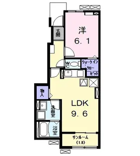 エルディーアールB【1階】の間取り