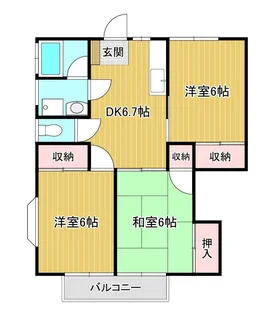 コーポ花水木2号館【2階】の間取り