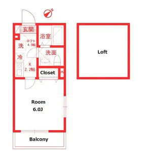 ヴェラハイツ白楽参番館【2階】の間取り