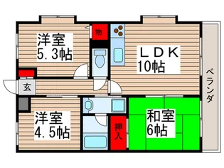 グレイスハイム市川【3階】の間取り