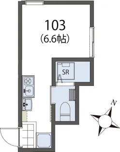 ~駅徒歩5分~ SiestaVilla代田橋 El Pueblo N棟【1階】の間取り