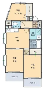 サンキャッスルII【2階】の間取り