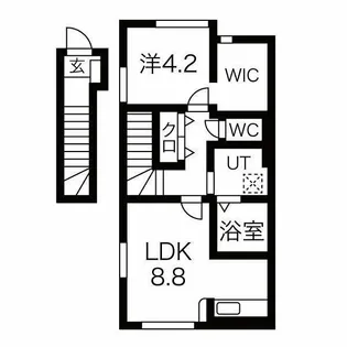 ヴィラージュ海老島A【2階】の間取り