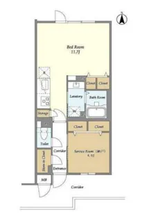 ラクラス中野南台【1階】の間取り