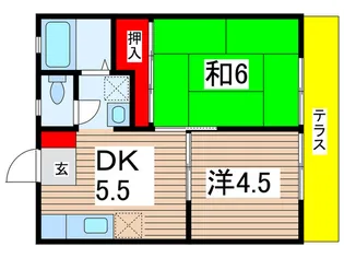 鈴ハイツA【1階】の間取り
