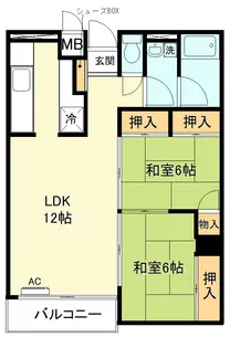 コーポフジ【6階】の間取り