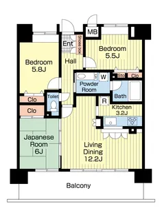 ポレスター小田原【2階】の間取り