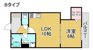プロスパーコート住吉大社II【3階】の間取り