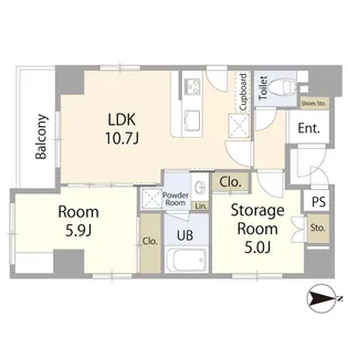 ル・ジュジュヨコハマ【4階】の間取り