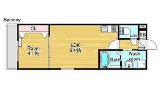 ジーメゾン泉大津豊中【1階】の間取り