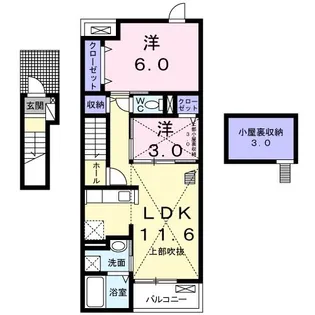 ティンカーベル【2階】の間取り