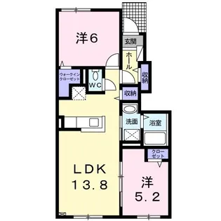 パストラールII【1階】の間取り