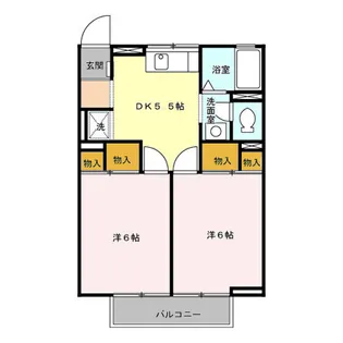 ジュネス陽光台【2階】の間取り