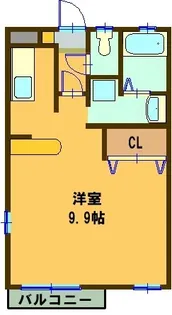 メゾンマジョラムB【1階】の間取り