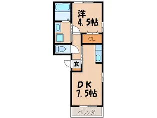 エレガンス靖国【2階】の間取り