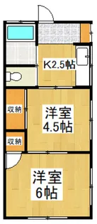 金子コーポ【1階】の間取り