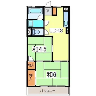 高木ハイツ【1階】の間取り