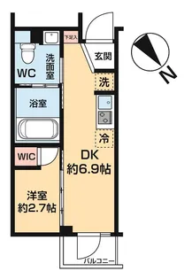 ハーモニーレジデンス中野若宮【5階】の間取り