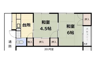 小川荘【2階】の間取り