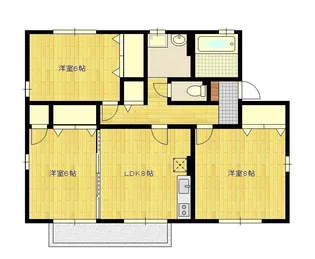 ノースヴィレッジ鍋島【1階】の間取り