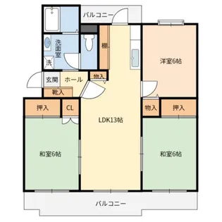 VILLAGE森の里 B号棟【2階】の間取り