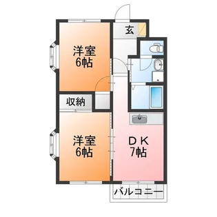 ウエストハイツ【2階】の間取り