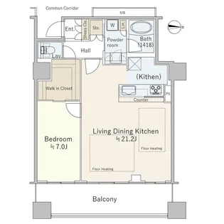 プレサンスレジェンド堺筋本町タワー【22階】の間取り