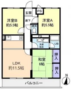 ヴィラ平林II【2階】の間取り