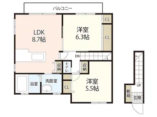 サンヴリエ【2階】の間取り