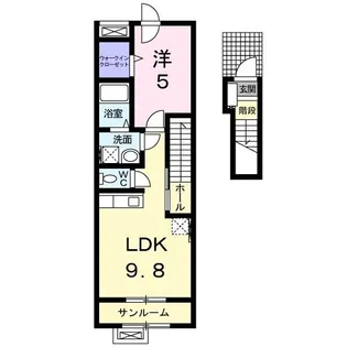 ジュエル ハピネスT.T【2階】の間取り