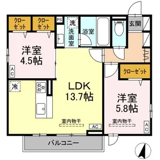 ドムスクレスト湘南台【3階】の間取り
