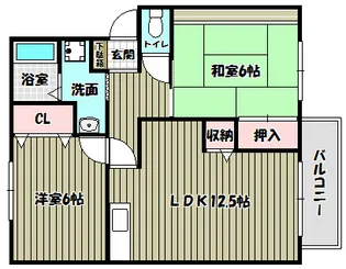 グランシャリオB棟【2階】の間取り