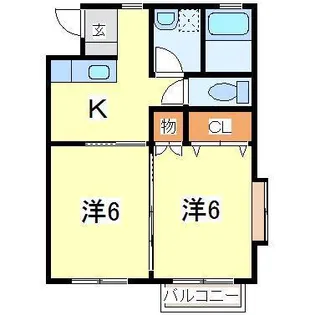 ベルフラワー矢巾【2階】の間取り