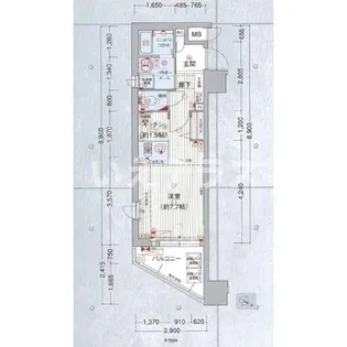 プレサンス神戸駅前グランツ【1階】の間取り