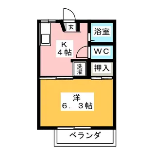 コーポ後田B【2階】の間取り