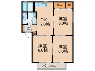 メゾン・フルールA【2階】の間取り