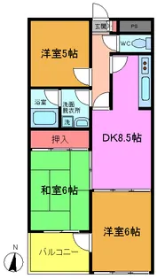 パルパステル【5階】の間取り