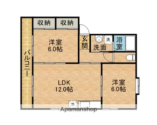サンプラントA【2階】の間取り