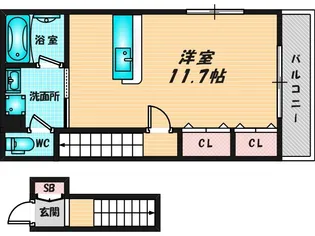 フジパレスフォンターナI番館【2階】の間取り