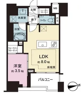 ルジェンテ板橋【14階】の間取り