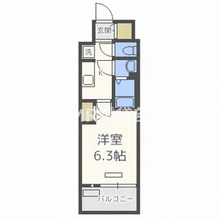 プレサンス上町台筆ヶ崎NORTH【4階】の間取り