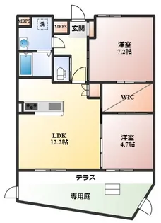NLC豊中グリーンプレイス【1階】の間取り
