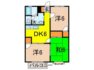 グランメ-ル東有馬【2階】の間取り