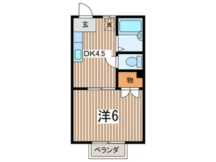 エクレ-ルK若松町【2階】の間取り