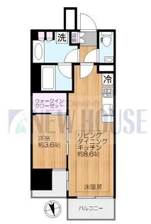ディヴレ神楽坂【3階】の間取り