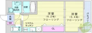 しゃとれ東勝山【5階】の間取り
