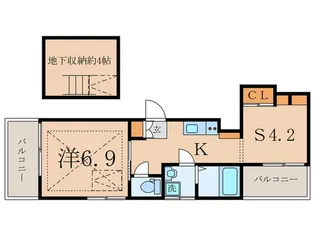 カーサ・ココリータ【1階】の間取り