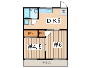 メゾンブロ-C【1階】の間取り